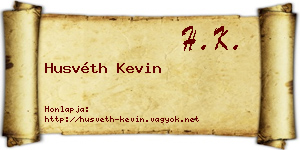 Husvéth Kevin névjegykártya